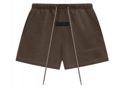 Pre-owned Fear Of God Men's  Essentials Core Collection Sweatshort In Heather Wood