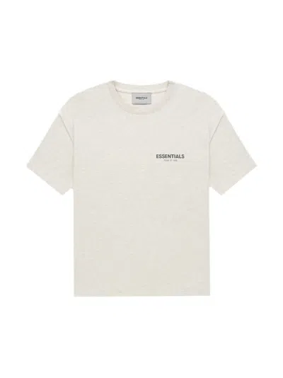 Pre-owned Fear Of God Men's  Essentials Core Collection T-shirt In Light Heather Oatmeal