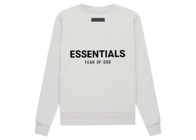 Pre-owned Fear Of God Men's  Essentials Crewneck Sweatshirt (fw22) In Light Oatmeal