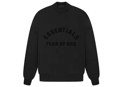 Pre-owned Fear Of God Men's  Essentials Crewneck Sweatshirt In Black
