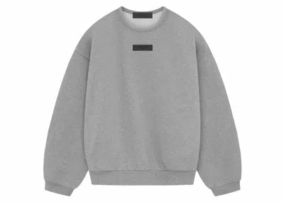 Pre-owned Fear Of God Men's  Essentials Crewneck Sweatshirt In Dark Heather Oatmeal