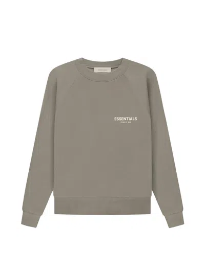 Pre-owned Fear Of God Men's  Essentials Crewneck Sweatshirt In Desert Taupe
