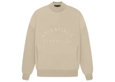 Pre-owned Fear Of God Men's  Essentials Crewneck Sweatshirt In Dusty Beige
