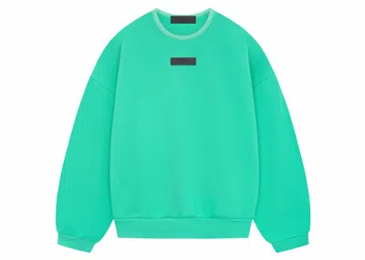 Pre-owned Fear Of God Men's  Essentials Crewneck Sweatshirt In Mint Leaf