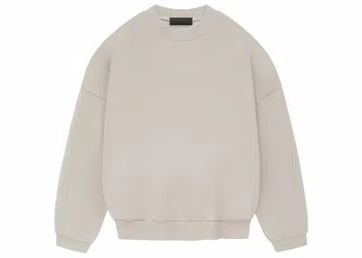 Pre-owned Fear Of God Men's  Essentials Crewneck Sweatshirt In Silver Cloud