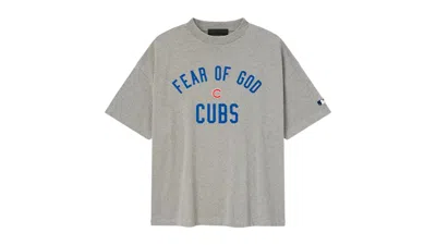 Pre-owned Fear Of God Men's  Essentials Cubs 90's Tee Shirt In Concrete Heather