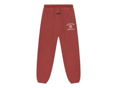 Pre-owned Fear Of God Men's  Essentials Fleece Essential Sweatpant In Crimson