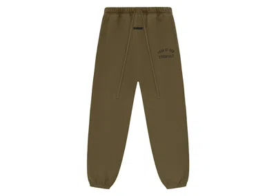 Pre-owned Fear Of God Men's  Essentials Fleece Essential Sweatpant In Olive