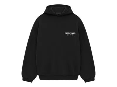 Pre-owned Fear Of God Men's  Essentials Fleece Hoodie (fw24) In Black