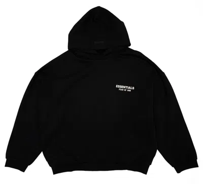 Pre-owned Fear Of God Men's  Essentials Fleece Hoodie (fw24) In Black