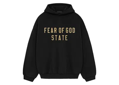 Pre-owned Fear Of God Men's  Essentials Fleece Hoodie In Black