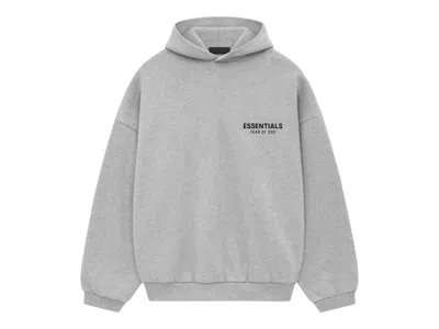 Pre-owned Fear Of God Men's  Essentials Fleece Hoodie In Light Heather Gray