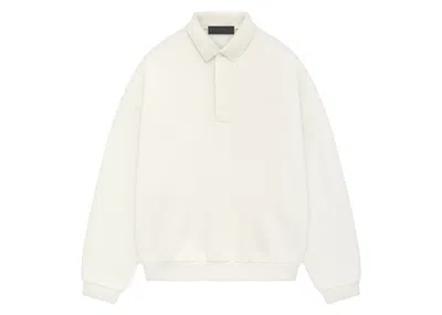 Pre-owned Fear Of God Men's  Essentials Fleece Polo Shirt In Shell In Sand