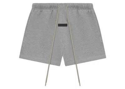 Pre-owned Fear Of God Men's  Essentials Fleece Running Short In Dark Heather Oatmeal
