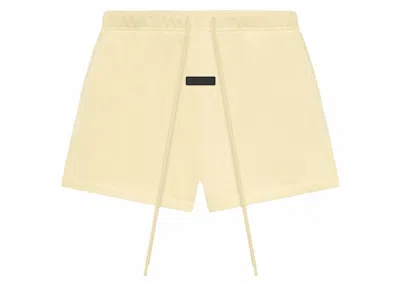 Pre-owned Fear Of God Men's  Essentials Fleece Running Short In Garden Yellow