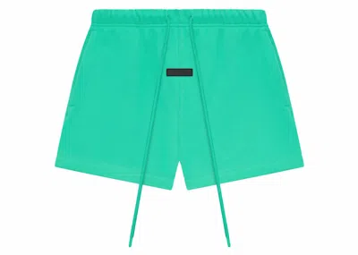 Pre-owned Fear Of God Men's  Essentials Fleece Running Short In Mint Leaf