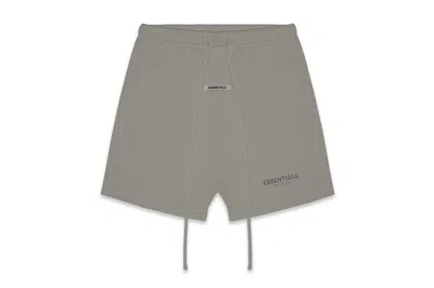 Pre-owned Fear Of God Men's  Essentials Fleece Shorts In Cement