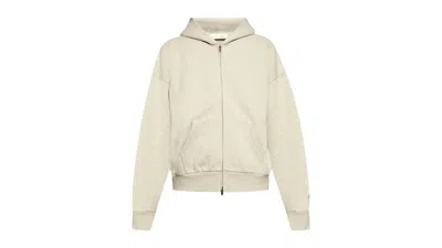 Pre-owned Fear Of God Men's  Essentials Fleece Zip Up Hoodie In Heather Stone
