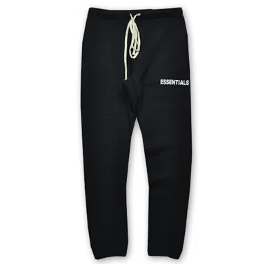 Pre-owned Fear Of God Men's  Essentials Graphic Sweatpants In Black