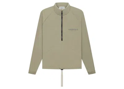 Pre-owned Fear Of God Men's  Essentials Half Zip Track Jacket In Pistachio