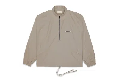 Pre-owned Fear Of God Men's  Essentials Halfzip Track Jacket In Taupe