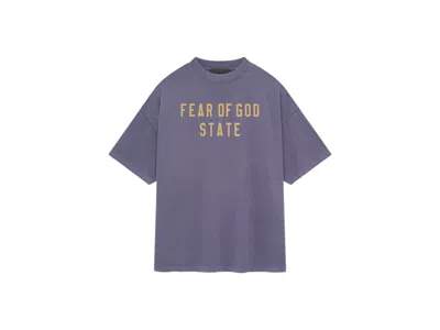 Pre-owned Fear Of God Men's  Essentials Heavy Crewneck Sweatshirt Tee Shirt In Lavender