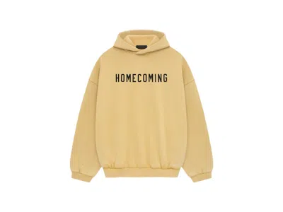Pre-owned Fear Of God Men's  Essentials Heavy Fleece Hoodie In Amber