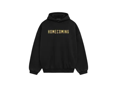 Pre-owned Fear Of God Men's  Essentials Heavy Fleece Hoodie In Black