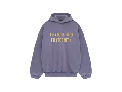 Pre-owned Fear Of God Men's  Essentials Heavy Fleece Hoodie In Lavender