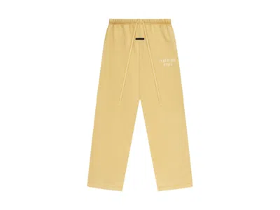 Pre-owned Fear Of God Men's  Essentials Heavy Fleece Relaxed Sweatpant In Amber In Orange