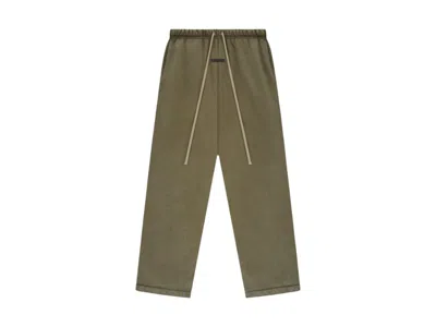 Pre-owned Fear Of God Men's  Essentials Heavy Fleece Relaxed Sweatpant In Military In Green