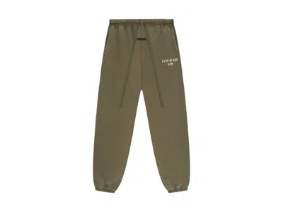 Pre-owned Fear Of God Men's  Essentials Heavy Fleece Sweatpant In Military