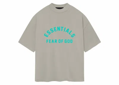 Pre-owned Fear Of God Men's  Essentials Heavy Jersey Crewneck Sweatshirt Tee Shirt In Seal