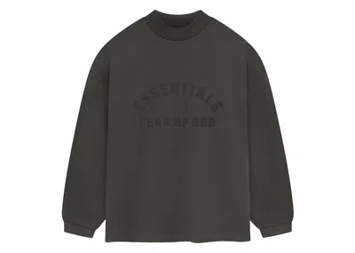 Pre-owned Fear Of God Men's  Essentials Heavy Jersey Long Sleeve Tee Shirt In Ink
