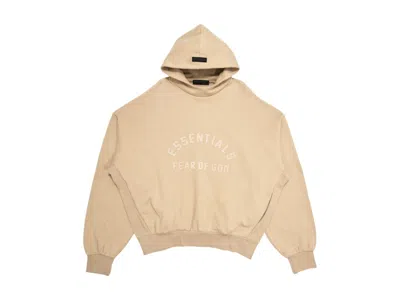 Pre-owned Fear Of God Men's  Essentials Hoodie In Dusty Beige In Brown