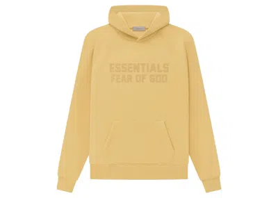 Pre-owned Fear Of God Men's  Essentials Hoodie In Light Tuscan In Brown