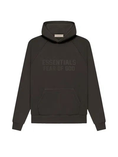 Pre-owned Fear Of God Men's  Essentials Hoodie In Off Black