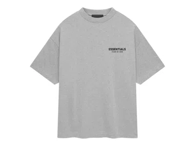 Pre-owned Fear Of God Men's  Essentials Jersey Crewneck Sweat-shirt T-shirt In Light Heather Gray