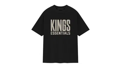 Pre-owned Fear Of God Men's  Essentials Kings Tee Shirt In Black
