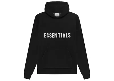 Pre-owned Fear Of God Men's  Essentials Knit Pullover Hoodie (ss21) In Black