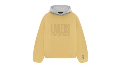 Pre-owned Fear Of God Men's  Essentials Lakers Hoodie In Tuscan