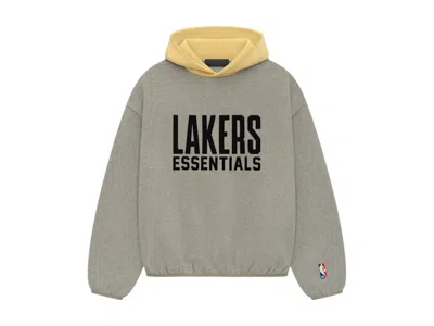 Pre-owned Fear Of God Men's  Essentials Lakers Hoodie In Warm Heather