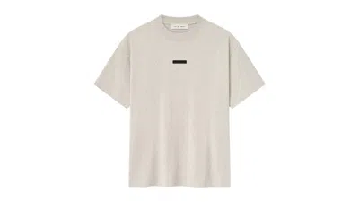 Pre-owned Fear Of God Men's  Essentials Lightweight Essential Tee Shirt In Heather Stone In Gray