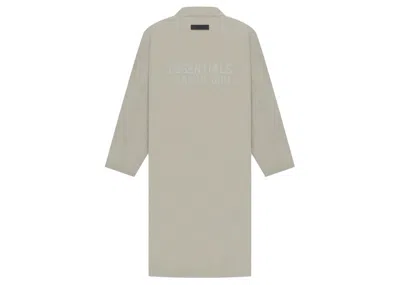 Pre-owned Fear Of God Men's  Essentials Long Coat In Seal