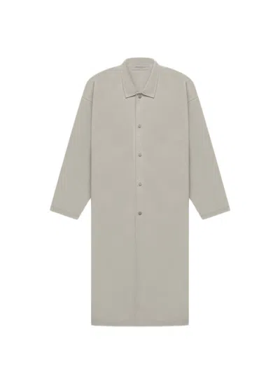 Pre-owned Fear Of God Men's  Essentials Long Coat In Smoke