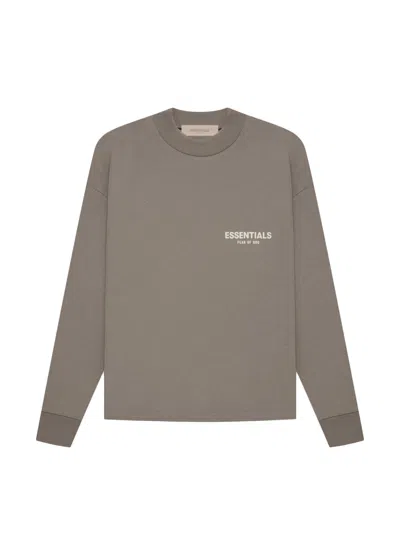 Pre-owned Fear Of God Men's  Essentials Long Sleeve T-shirt In Desert Taupe