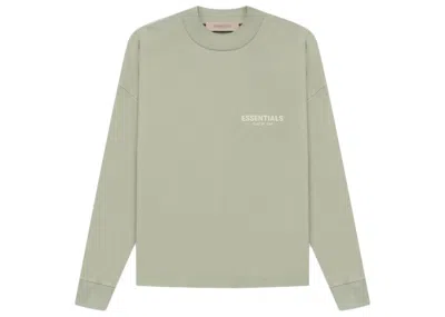 Pre-owned Fear Of God Men's  Essentials Long Sleeve T-shirt In Seafoam
