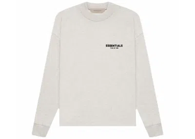 Pre-owned Fear Of God Men's  Essentials Long Sleeve T-shirt (ss22) In Light Oatmeal