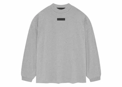 Pre-owned Fear Of God Men's  Essentials Longsleeve Tee Shirt In Light Heather Grey