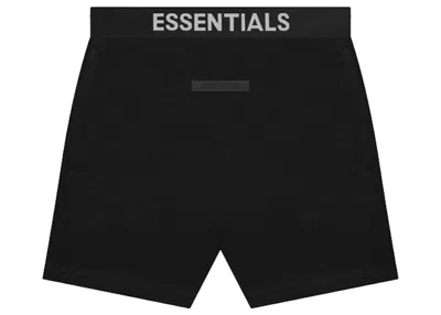 Pre-owned Fear Of God Men's  Essentials Lounge Short In Black